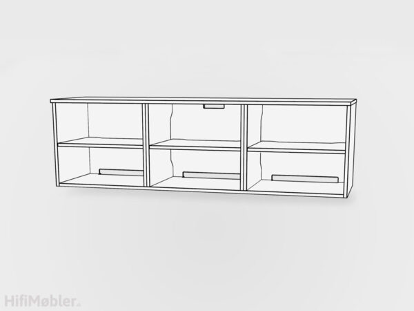 tv møbel 156cm med hylder